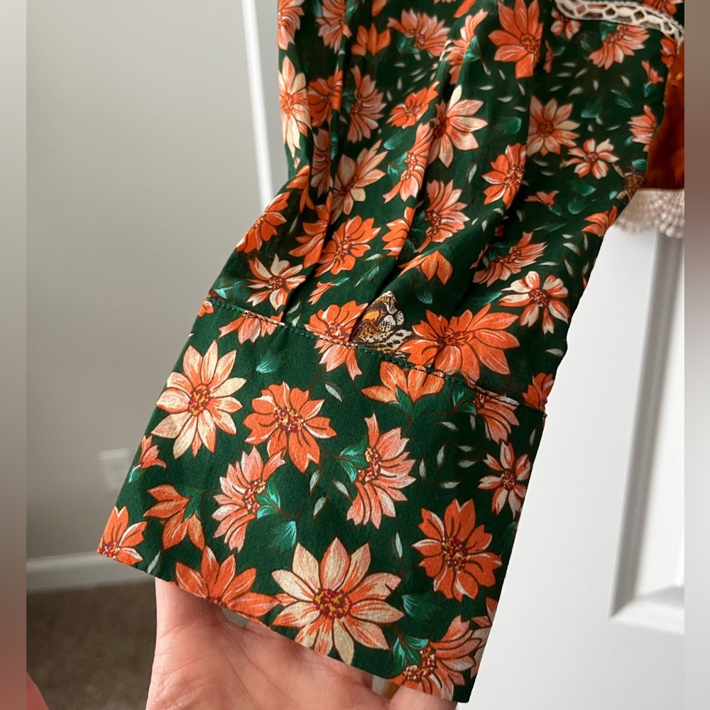FARM Rio Multi-Print Floral Ruffled Peasant Blouse - Picture 3 of 11